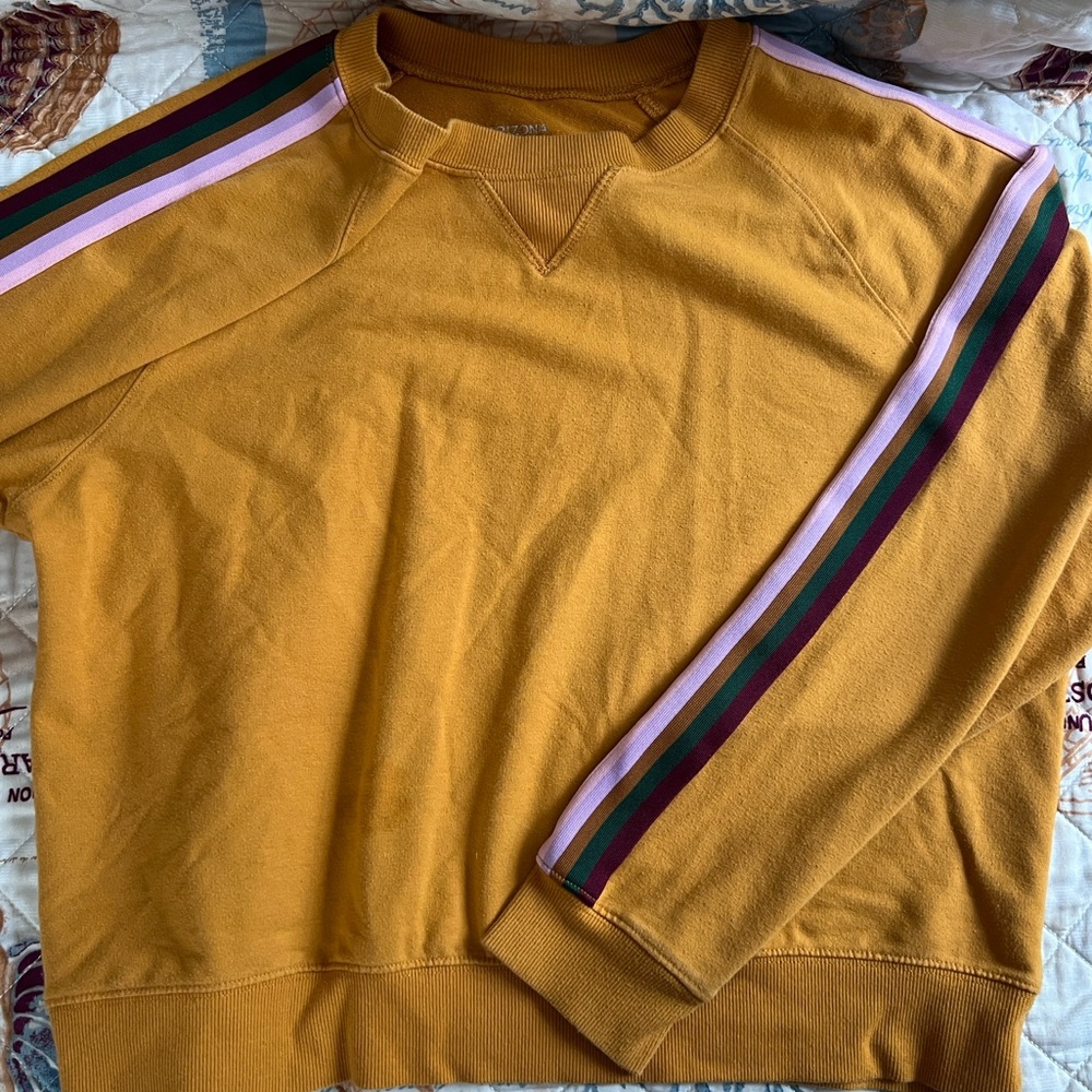 Cute striped sleeve Sweatshirt!